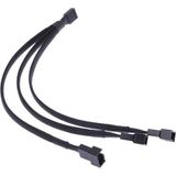Lunatic 0343 4 Pin Fan Çoklayıcı Y Pwm 3 Pimli Dc Fan Uyumlu 10 cm Çoklayıcı Splitter Kablosu