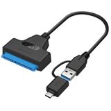 Lunatic 0442 2in1 USB 3.0 Type-C To 2.5 inç Sata Hdd Ssd Çevirici Dönüştürücü SATA–USB 3.0 / Type-C Kablo (2.5 inç HDD/SSD Uyumlu) Toplam Uzunluk: 30 cm Yüksek Hızlı Veri Aktarımı (5 Gbps)
