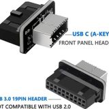 Lunatic 0952 Type-e To Usb 3.0 19 Pın Anakart Dişi Erkek Çevirici Dönüştürücü Adaptör