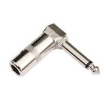 LUNATİC 10852 GİTAR JACK 6.3 MM MONO L TİP METAL JACK (10852 Gümüş)