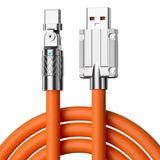 Lunatic 1560 Usb To Type C Hızlı Şarj Data Kablosu Çevirici Dönüştürücü Adaptör 180° Döner 120W / 6A Süper Hızlı Şarj (1 Metre)