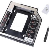 Lunatic 1747 12,7 mm 2,5 inç SSD HDD Sabit Disk İçin Sürücü Sata 3 (Dizüstü Bilgisayar) Sabit Sürücü Çerçevesi SSD veya SATA Diskinizi Harddisk Yuvasına Takıp, Bu Cihaz da DVD/CD okuyucusuna Takılır