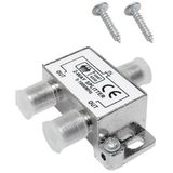 Lunatic 1848 2 li Uydu Splitter Kablo TV Rg6 Anten Çoklayıcı Dağıtıcı 3D HD SD Yayınları Destekler 1080P Destekli Yüksek Kalite Saf Bakır İç Malzemeden Üretilmiştir Parazitleri Önleyici Özellik