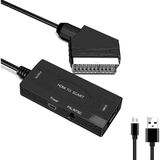 Lunatic 2652 HDMI To Scart 1080P Hd Av Video Çevirici Dönüştürücü Adaptör - Çok Renkli