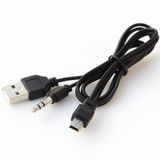 Lunatic 2751 Mini USB Şarj ve 3.5mm Aux Ses Birleştirici Kablo Mp3 Mp4 Radyo Hoparlör 45cm