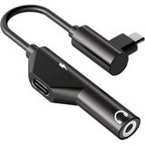 Lunatic 2960 USB Type C To 3.5mm Çevirici Dönüştürücü Adaptör Kulaklık Aux Ses ve Şarj 2'si 1 Arada Net ve Kaliteli Dinleme Için Yüksek Parazit Önleme Özelliği.oyun Oynarken Veya Film Izlerken Cihazın