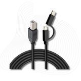 Lunatic 3351 Type C +Micro Usb Yazıcı Printer Piyano Midi Bağlantı Kablosu Hızlı USB C USB B Midi cihazını müzik kaydı/oynatma veri iletimi için bilgisayarA bağlamaYı sağlar(Ln-3351 Type C+Micro Usb)