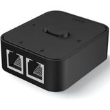 Lunatic 4146 2 Port RJ45 Ethernet Switch Çevirici Çoklayıcı 2 portlu manuel ağ anahtarı: 1000Mbps hız desteği ile 2 Giriş 1 Çıkış veya 1 Giriş 2 Çıkış kullanımı Ağa herhangi elektriksel parazit olmaz