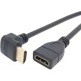 Lunatic 5060 Hdmi Dişi Erkek Uzatma 90 Derece Dirsek Kablosu 15cm