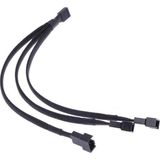 Lunatic 5353 3'lü Fan Çoklayıcı 3 Port Y Pwm 4 Pin Splitter Çoklayıcı Switch Örgülü Kablosu (5353-3'LÜ) - Almond
