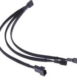 Lunatic 5353 3'lü Fan Çoklayıcı 3 Port Y Pwm 4 Pin Splitter Çoklayıcı Switch Örgülü Kablosu (5353-3'lü)