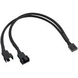 Lunatic 5353 Fan Çoklayıcı 2 Port Y Pwm 4 Pin Splitter Çoklayıcı Switch Örgülü Kablosu (5353-2'li Port)