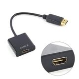 Lunatic 5645 Dijital Displayport to HDMI Görüntü Çevirici Aparat Siyah Displayport Çıkışlı Bilgisayarların Görüntüsünü HDMI Girişli Monitör, Projeksiyon vb Görüntü Cihazlarına Aktarır, Çevirir.