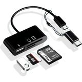 Lunatic 5652 Type-c Micro Usb 3in1 Sd Micrsd Kart Okuyucu Otg Çevirici Kablosu