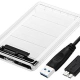 Lunatic 6642 2.5" USB 3.0 Harici SSD Harddisk Şeffaf Taşınabilir HDD Sata Kutusu USB 3.0 İLE 5 Gbps a Kadar Veri Aktarımı USB 2.0 or 1.1DESTEKLİ Tak-Çalıştır Led Işıklı 4TB (4000GB) Destekli