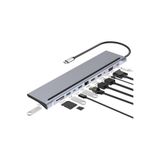 Lunatic 7011 USB C Hub MultiPort Adapter, 12 in 1 Docking Station USB C with 4K HDMI, VGA, 3×USB 2.0