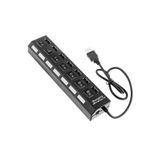 Lunatic 7448 7 Port Usb Hub Switch 40 Cm Çoklayıcı Çoğaltıcı USB 2.0-480 Mbit/sn veri aktarım hızı