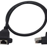 Lunatic 7747 Rj45 Dişi Erkek Uzatma 1.5M Dirsek Köşeli 90 Derece Panel Tipi Cat6 Montaj Kablosu(1.5 Metre)