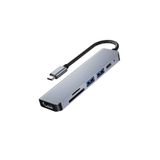Lunatic 8040 Type C 3.1 HUB - HDMI 4K USB2.0 2xUSB3.0 SD TF PD 60W 6'sı 1 Arada Premium USB Hub
