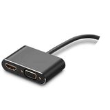 Lunatic 8052 Display To HDMI +VGA 4K Altın Kaplama 2'si 1 Arada 1080P Adaptör