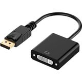 Lunatic 8057 Display Dp DVI Çevirici Adaptörü, Altın Kaplama Displayport DVI 24 + 5 Erkek Dişi Dönüştürücü - Display DP to DVI adapter
