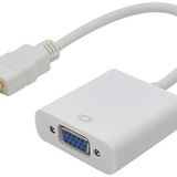 Lunatic 8744 Dijital HDMI to VGA Görüntü Çevirici Aparat Beyaz HDMI Çıkışlı Bilgisayarların Görüntüsünü VGA Girişli Monitör, Projeksiyon vb Görüntü Cihazlarına Aktarır, Çevirir. (BEYAZ)