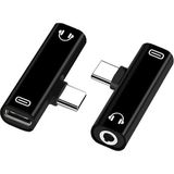 Lunatic 9044 Type C To 3.5mm Stereo Kulaklık Aux Şarj Çevirici Dönüştürücü Adaptör - Siyah