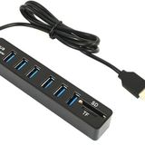 Lunatic 9146 Usb Hub 6 Port MicroSD Tf Sd Kart Okuyucu 1 Metre Usb Çoklayıcı 1 Adet MicrSd (TF) 1 Adet Sd Veri hızı 480Mbps'ye kadar *Dizüstü-Masaüstü Bilgisayar portlarını kolayca çoklar