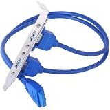 Lunatic 9249 19 Pin USB 3.0 Arka Pci Panel Genişleme Braketi 2 Port Çoklayıcı Kablosu. bilgisayarın arkasına iki USB 3.0 bağlantı noktası ekleyin, anakart standart tam boy PC kart braketinde ekleyin