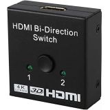 Lunatic 9444 2 Port Çift Yönlü Hdmi Switch Splitter Ekran Monitör Altın Kaplama Çoklayıcı Çoğaltıcı (Aynı anda iki ekrana görüntü vermez. Üzerindeki düğmeyle ekranlar arası geçiş yapılır)