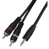 Lunatic 9447s 3.5mm Stereo To 2rca Aux Ses Kulaklık Çevirici Kablosu (1.8 Metre) 2 x RCA (Analog Ses) - 3.5mm stereo kablosu ile ses kartı yada 3.5 mm stereo ses veren (kırmızı/beyaz) hoparlörlere