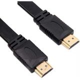 Lunatic 9749 1 Metre Yassı Flat Slim Hdmi Kablo Uyumlu 4k Full Hd 4k 60hz 2.0 Uyumlu 4K 60p çözünürlük uyumlu 18 Gbps veri aktarım hızı, ethernet kanallı (1 Metre)