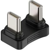Lunatic 9849 Type C To Type C Erkek Erkek 180 Derece Dirsek Çevirici Dönüştürücü Adaptör 2’si 1 Arada Tasarım (PD 65W hızlı şarj hem de 480Mbps yüksek hızlı veri aktarımı desteği sunar)