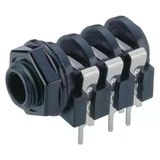LUNATİC 9920 6.3 MM STEREO YATIK GİTAR JACK ŞASE (9920 Siyah)