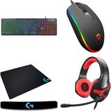 Lunatic Everest KB-120 Rampage Python Aydınlatmalı Klavye Mouse Kulaklık Logi G Klavye Dec Pad Logi G Mouse Pad Gaming Oyuncu Set