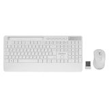 Lunatic Everest KM-9676 Multimedya Tablet-Telefon Standlı Bileklik Ağrı Engelleyicili Uzun Menzilli Kablosuz Klavye Mouse Set (BEYAZ)