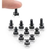 Lunatic HTF 100 Parça Tact Switch Seti 6x6 Dip Kılıf 10 Farklı Boy Plastik Çantada