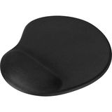 Lunatic Oval Siyah Bilek Destekli Mouse Pad Ergonomik Kaymaz Taban Oyun ve Ofis Için Fare Altlığı Suya Tere Dayanıklı Mouse Pad