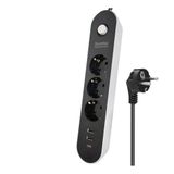 Lunatic Showmax Serisi SH-2846 3lü 2M 10A 2500W 2xUSB 1xType-C Termal Akım Korumalı Priz (3 Lü 2xUSB+1x Type-C)