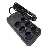 Lunatic Showmax Serisi SH-3046 Termal Akım Korumalı Priz 2 MT (6 Priz + 2 Usb + 2 Type-c) (6 Lı 2xUSB 2xType C Çıkışlı)