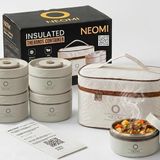 Lunch Box Isı Yalıtımlı Yemek Termosu Seti Paslanmaz Çelik Çantalı 304 Çelik Tse Belgeli