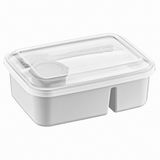 Lunch To Go Beslenme Kabı Bölmeli Sosluklu Beslenme Kabı 600ML+320ML+40ML 14,5X20X7,4(H)CM - Gri