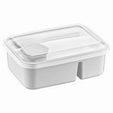 Lunch To Go Beslenme Kabı Bölmeli Sosluklu Plastik Beslenme Kutusu 920Ml 40Ml 14,5X20X7,4(H) Cm Gri