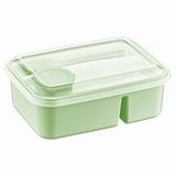 Lunch To Go Beslenme Kabı Bölmeli Sosluklu Plastik Beslenme Kutusu 920Ml 40Ml 14,5X20X7,4(H) Cm Yeşil