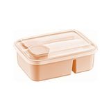 Lunch To Go Bölmeli Beslenme Kabı Sosluk Hazneli Çatal ve Kaşıklı Pudra