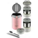 Lunchbox 3 Katlı 4-6 Saat Sıcak/soğuk Termos Çelik Sefer Tası Beslenme Kabı 2100ml Yeşil