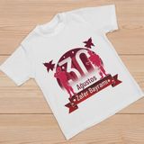 Lune Store Ağustos Zafer Bayramı Atatürk Baskılı Kısa Kollu Bisiklet Yaka T-Shirt - Beyaz - XL