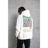 Lune Store Erkek Patel Six Baskılı Kapüşonlu Sweat - Beyaz - XL