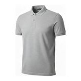 Lune Store Erkek Pike Kumaş Düğmeli Yaka Regular Fit Günlük Kısa Kol Tişört T-Shirt - Gri - XL