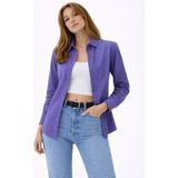 Lune Store Uzun Kollu Gömlek Düğmeli Klasik Yaka Günlük ve Ofis Şıklığına Uygun - Mor - 2XL